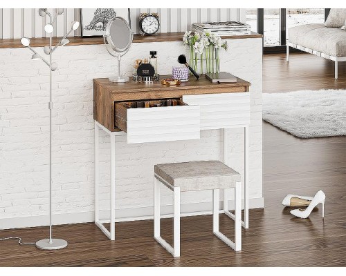 Тумба Brevita Dakota 80 DAK-019080-19-012Я Белая матовая Дуб Галифакс олово