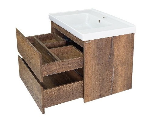 Тумба с раковиной Brevita Dallas 60 УТ000012648 подвесная Дуб Галифакс олово