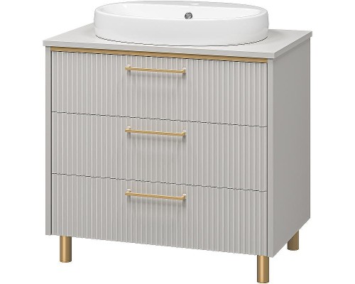 Тумба с раковиной Brevita Elche 80 УТ000023945 Серый кашемир Золото