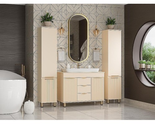 Тумба с раковиной Brevita Enfida 100 УТ000014839 Бежевая матовая