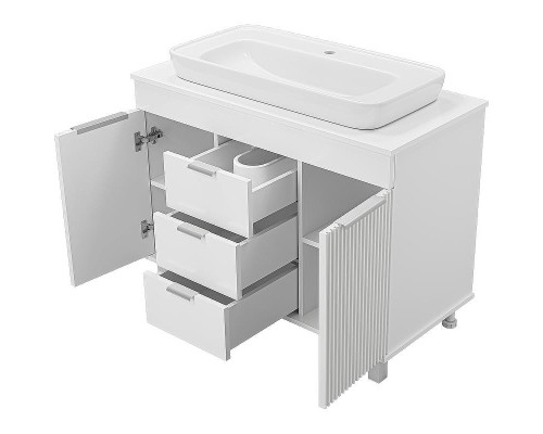 Тумба с раковиной Brevita Enfida 100 УТ000014765 Белая матовая