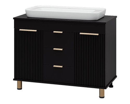 Тумба с раковиной Brevita Enfida 100 УТ000015095 Черная матовая