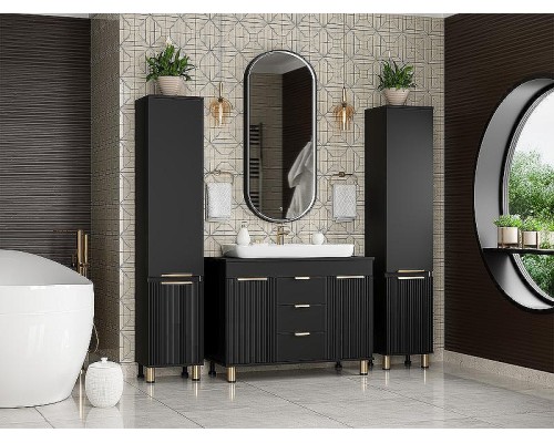 Тумба с раковиной Brevita Enfida 100 УТ000015095 Черная матовая