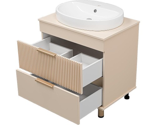 Тумба с раковиной Brevita Enfida 70 УТ000015614 Бежевая матовая