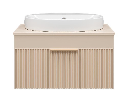 Тумба с раковиной Brevita Enfida 70 УТ000014443 подвесная Бежевая матовая