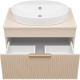 Тумба с раковиной Brevita Enfida 70 УТ000014443 подвесная Бежевая матовая