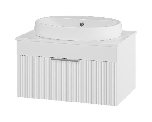 Тумба с раковиной Brevita Enfida 70 УТ000014764 подвесная Белая матовая