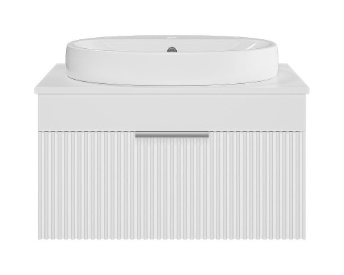 Тумба с раковиной Brevita Enfida 70 УТ000014764 подвесная Белая матовая