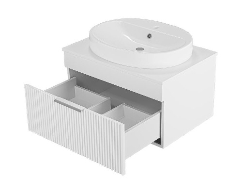 Тумба с раковиной Brevita Enfida 70 УТ000014764 подвесная Белая матовая