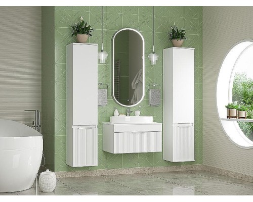 Тумба с раковиной Brevita Enfida 70 УТ000014764 подвесная Белая матовая