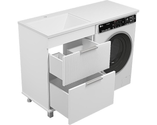 Тумба с раковиной Brevita Enfida 120 L УТ000016086 Белая матовая