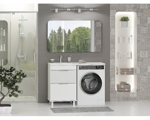 Тумба с раковиной Brevita Enfida 120 L УТ000016086 Белая матовая