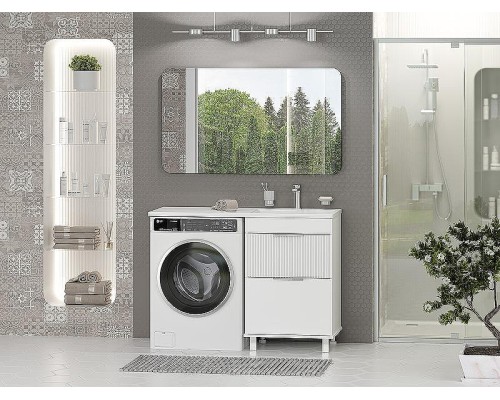 Тумба с раковиной Brevita Enfida 120 R УТ000016092 Белая матовая