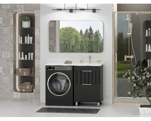 Тумба с раковиной Brevita Enfida 120 R УТ000016093 Черная матовая