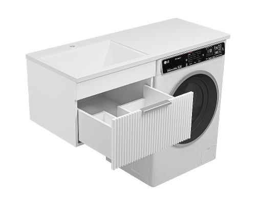 Тумба с раковиной Brevita Enfida 120 L УТ000016089 подвесная Белая матовая