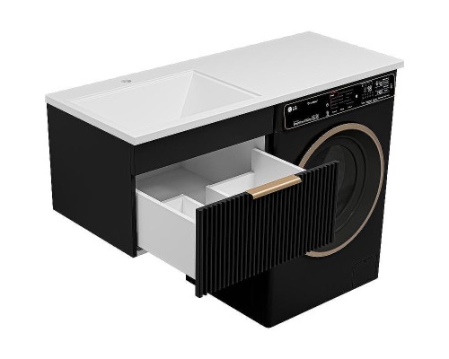 Тумба с раковиной Brevita Enfida 120 L УТ000016096 подвесная Черная матовая