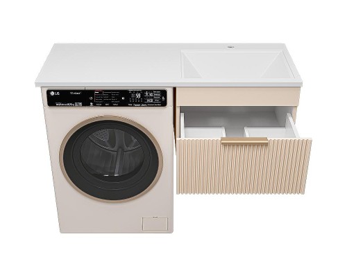 Тумба с раковиной Brevita Enfida 120 R УТ000016088 подвесная Бежевая матовая