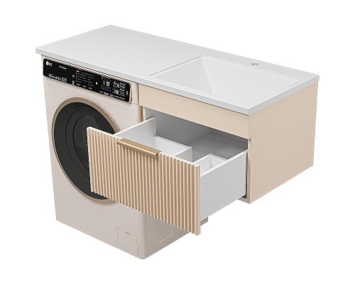 Тумба с раковиной Brevita Enfida 120 R УТ000016088 подвесная Бежевая матовая