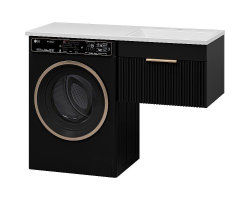 Тумба с раковиной Brevita Enfida 120 R УТ000016090 подвесная Черная матовая