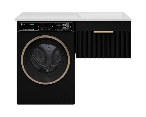 Тумба с раковиной Brevita Enfida 120 R УТ000016090 подвесная Черная матовая