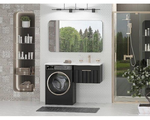 Тумба с раковиной Brevita Enfida 120 R УТ000016090 подвесная Черная матовая