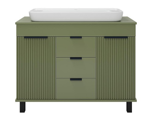 Тумба с раковиной Brevita Enfida 100 УТ000022697 Зеленая матовая