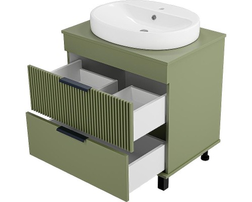 Тумба с раковиной Brevita Enfida 70 УТ000022839 Зеленая матовая