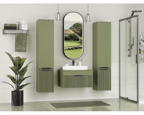 Шкаф пенал Brevita Enfida 35 R ENF-05035-0801R Зеленый матовый