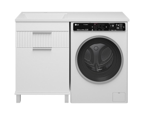 Тумба под раковину Brevita Enfida 120 ENF-07060-011Я с бельевой корзиной Белая матовая