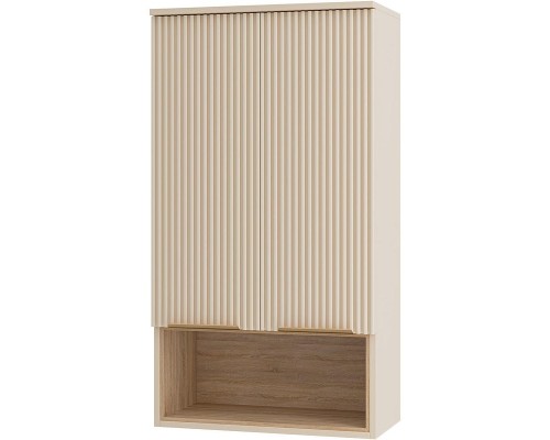 Подвесной шкаф Brevita Enfida 60 ENF-08060-031 над стиральной машиной Бежевый матовый Дуб Сонома светлый