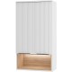 Подвесной шкаф Brevita Enfida 60 ENF-08060-011 над стиральной машиной Белый матовый Дуб Сонома светлый