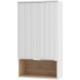 Подвесной шкаф Brevita Enfida 60 ENF-08060-011 над стиральной машиной Белый матовый Дуб Сонома светлый