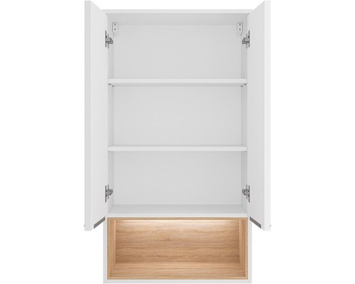 Подвесной шкаф Brevita Enfida 60 ENF-08060-011 над стиральной машиной Белый матовый Дуб Сонома светлый