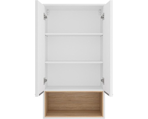 Подвесной шкаф Brevita Enfida 60 ENF-08060-011 над стиральной машиной Белый матовый Дуб Сонома светлый