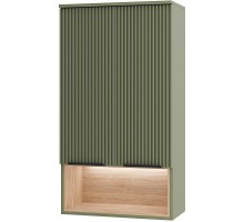 Подвесной шкаф Brevita Enfida 60 ENF-08060-081 над стиральной машиной Зеленый матовый Дуб Сонома светлый