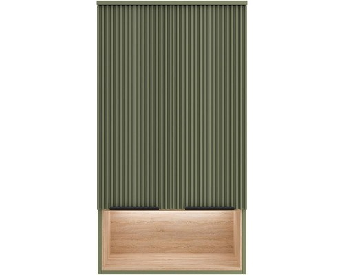 Подвесной шкаф Brevita Enfida 60 ENF-08060-081 над стиральной машиной Зеленый матовый Дуб Сонома светлый