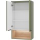 Подвесной шкаф Brevita Enfida 60 ENF-08060-081 над стиральной машиной Зеленый матовый Дуб Сонома светлый