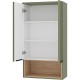 Подвесной шкаф Brevita Enfida 60 ENF-08060-081 над стиральной машиной Зеленый матовый Дуб Сонома светлый