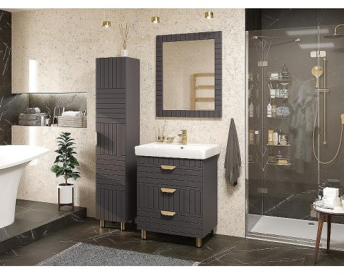 Шкаф пенал Brevita Gloster 35 R GLOS-05035-48-2П Графит матовый