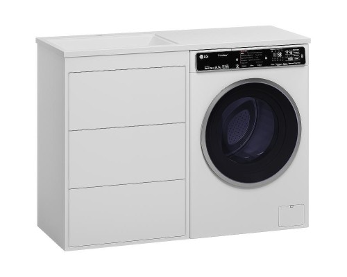 Тумба с раковиной Brevita Grafit 120 L УТ000015087 Белая матовая