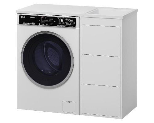 Тумба с раковиной Brevita Grafit 100 R УТ000015080 Белая матовая