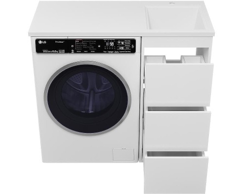 Тумба с раковиной Brevita Grafit 100 R УТ000015080 Белая матовая