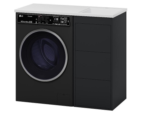 Тумба с раковиной Brevita Grafit 100 R УТ000015084 Графит матовый