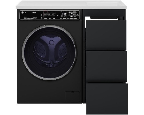 Тумба с раковиной Brevita Grafit 100 R УТ000015084 Графит матовый