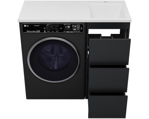 Тумба с раковиной Brevita Grafit 100 R УТ000015084 Графит матовый