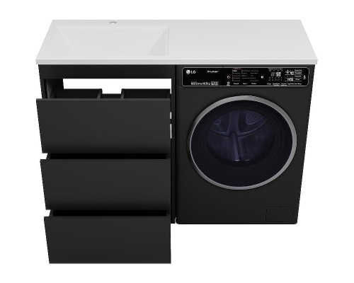 Тумба с раковиной Brevita Grafit 120 L УТ000015085 Графит матовый