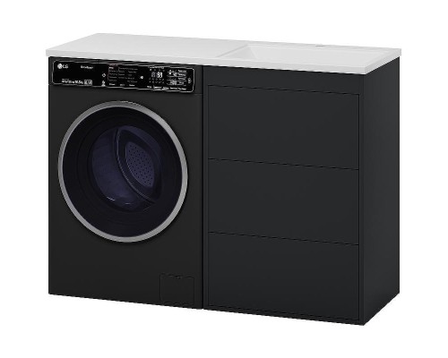 Тумба с раковиной Brevita Grafit 120 R УТ000015086 Графит матовый