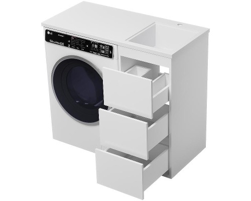 Тумба под раковину Brevita Grafit 100 GRA-01040-023Я Белая матовая