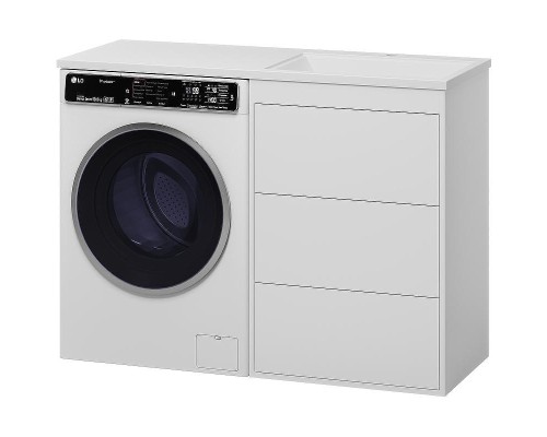 Тумба под раковину Brevita Grafit 120 GRA-01060-023Я Белая матовая