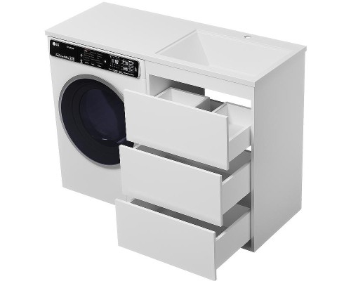 Тумба под раковину Brevita Grafit 120 GRA-01060-023Я Белая матовая